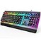 TECKNET Gaming Keyboard USB Wired Computer Keyboard 15Zone RGB Illumination IP32 Water Resistance 25 Antighosting Keys AllMetal Panel Whisper Quiet Gaming Switch