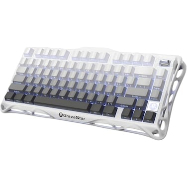 GravaStar Mercury K1 75 Wireless Mechanical Gaming Keyboard Aluminum Alloy Exoskeleton Design Gasket Custom Keyboard HotSwap Socket Linear Switches RGB Backlit