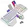 LexonElec Wireless Gaming Keyboard and MouseRGB Backlit Rechargeable Keyboard Mouse with 5000mAh Battery Metal PanelRemovable Hand Rest Mechanical Feel Keyboard and 7 Color Gaming Mute Mouse for PC Ga