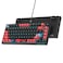 Ussixchare 75 Mechanical Gaming Keyboard Wired Gasket Mount TKL Hot Swappable RGB Backlit Knob for PC Laptop Windows Gamer Red Black