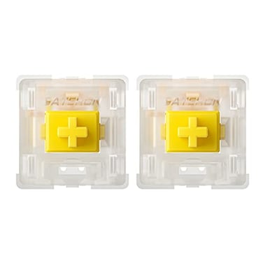 kutethy Gateron Milky Yellow Pro V2 Switches Prelubed Linear 5 pin for All MX Mechanical Keyboard 108PCS Milky Yellow Pro