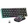 RedThunder 60 Wireless Gaming Keyboard and Mouse Combo 2500mAh Rechargeable Battery UltraCompact Small RGB Mechanical Feel Keyboard Lightweight Honeycomb Optical Mouse for GamingBusiness Black