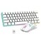 RedThunder 60 Wireless Gaming Keyboard and Mouse Combo 2500mAh Rechargeable Battery UltraCompact Small RGB Mechanical Feel Keyboard Lightweight Honeycomb Optical Mouse for GamingBusiness White