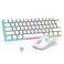 RedThunder 60 Wireless Gaming Keyboard and Mouse Combo 2500mAh Rechargeable Battery UltraCompact Small RGB Mechanical Feel Keyboard Lightweight Honeycomb Optical Mouse for GamingBusiness White
