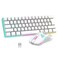 RedThunder 60 Wireless Gaming Keyboard and Mouse Combo 2500mAh Rechargeable Battery UltraCompact Small RGB Mechanical Feel Keyboard Lightweight Honeycomb Optical Mouse for GamingBusiness White