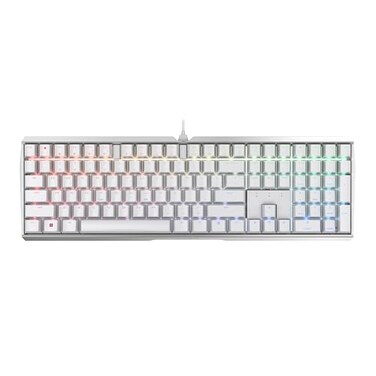 Cherry MX 30S Wired Mechanical Gaming Keyboard Robust Aluminum Housing RGBLighting Full Key Rollover Anti Ghosting MX RED Switches White