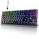 TECWARE Phantom 87 Mechanical Gaming Keyboard RGB LED Backlit Hot Swappable Wraith Brown Switches 87 Key TKL Layout Thocky Sound Profile Detachable USBC Wired Black