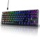 TECWARE Phantom 87 Mechanical Gaming Keyboard RGB LED Backlit Hot Swappable Wraith Brown Switches 87 Key TKL Layout Thocky Sound Profile Detachable USBC Wired Black