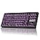 ZORNHER ZH870 Wireless Gaming Mechanical Keyboard80 Black Custom Creamy Sound Keyboard with Lighted Up Black Topographic KeycapsCreamy Sounding Linear SwitchesHotSwappableRGB Backlit