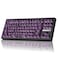 ZORNHER ZH870 Wireless Gaming Mechanical Keyboard80 Black Custom Creamy Sound Keyboard with Lighted Up Black Topographic KeycapsCreamy Sounding Linear SwitchesHotSwappableRGB Backlit