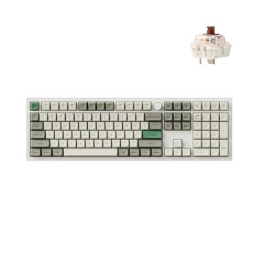 Keychron Q6 Max QMKVIA Bluetooth Wireless 24 GHzUSBC Wired Custom Mechanical Keyboard Full Size Programmable Knob RGB Backlit HotSwappable Gateron Brown Switch for Mac Windows Linux White
