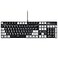 Merdia LED Backlit Full Size Wired Mechanical Gaming Keyboard Black Switch 104 Keys US Layout Hot Swappable Full Size Mechanical Keyboard White LED Backlit PC Gaming Keyboards Black Grey Color