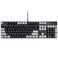Merdia LED Backlit Full Size Wired Mechanical Gaming Keyboard Black Switch 104 Keys US Layout Hot Swappable Full Size Mechanical Keyboard White LED Backlit PC Gaming Keyboards Black Grey Color