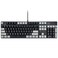 Merdia LED Backlit Full Size Wired Mechanical Gaming Keyboard Black Switch 104 Keys US Layout Hot Swappable Full Size Mechanical Keyboard White LED Backlit PC Gaming Keyboards Black Grey Color