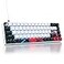 Ussixchare 60 Percent Gaming Keyboard 68 Keys Mechanical Keyboard LED Backlit Compact Wired Keyboard with Red Switch for Windows PS45 Xbox GamerBlackWhite