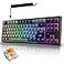 TECWARE Phantom Elite 87 Key RGB Mechanical Gaming Keyboard 3 Mode Wireless Bluetooth 50 24GHz USB C Wired Hot Swappable 5 Pin Double Shot PBT Keycaps Wraith Orange Switch Black