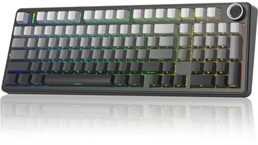 LEOBOG x Aula F99 Pro Wireless Mechanical Keyboard with KnobTriMode BT50USBC24GHz Hot Swappable KeyboardPrelubed SwitchesGasket StructureRGB Backlit Computer Gaming Keyboards Side Printed Black