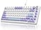 A.JAZZ AJAZZ Attack Shark AK820 75 Wired Mechanical Gaming Keyboard with Knob Hot Swappable Custom Gasket RGB Keyboard NKRO Linear Sea Salt Switch for PCWinMacPurpleBlue