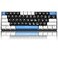 Camiysn 60 Mechanical Gaming KeyboardWhite Black Blue Keycaps Gaming Keyboard with Linear Red Switch Detachable TypeC Cable Mini Keyboard with Blue LED Light for WindowsMacPCLaptop