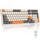 MAGIC-REFINER MAGICREFINER RK96 Wireless Mechanical Keyboard Dual Mode 24GBT50 2in1 Receiver 100 Keys Hot Swappable Red Switches Gaming Keyboard with Number Pad for PC GamersMacWindows