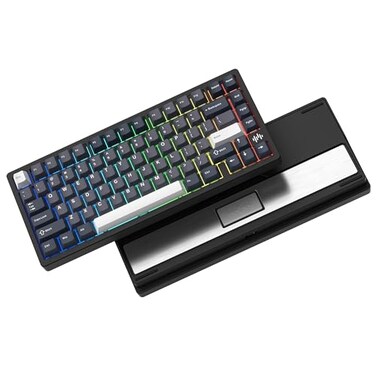 Womier RD75 Pro 75 Wireless Gaming Keyboard Quick Release Aluminum Keyboard QMKVIA TriMode Mechanical Key Board Custom Hot Swappable with RGB Creamy for WindowsMacPC Black