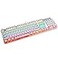 YSCP Typewriter Style Mechanical Gaming Keyboard Rainbow Backlit Wired with Blue Switch Retro Round Keycap 104 Keys Keyboard LWhite