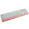 YSCP Typewriter Style Mechanical Gaming Keyboard Rainbow Backlit Wired with Blue Switch Retro Round Keycap 104 Keys Keyboard LWhite