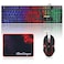 BlueFinger RGB Gaming Keyboard and Backlit Mouse Combo USB Wired LED Gaming Set for Laptop PC Computer Game and Work