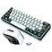 Snpurdiri 24G Wireless Gaming Keyboard and Mouse Combo Include Mini 60 Merchanical Feel RGB Backlit Keyboard Ergonomic Vertical Feel Small Wireless MouseBlack and White