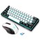 Snpurdiri 24G Wireless Gaming Keyboard and Mouse Combo Include Mini 60 Merchanical Feel RGB Backlit Keyboard Ergonomic Vertical Feel Small Wireless MouseBlack and White