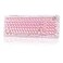 KiiBoom Phantom 98 Crystal Mechanical Gaming Keyboard Transparent Keyboard with RGB Backlits HotSwappable Shine Through Clear Keycaps 3 Modes Wireless 8000mAh Battery NKRO for WinMac Pink