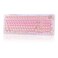 KiiBoom Phantom 98 Crystal Mechanical Gaming Keyboard Transparent Keyboard with RGB Backlits HotSwappable Shine Through Clear Keycaps 3 Modes Wireless 8000mAh Battery NKRO for WinMac Pink