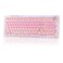 KiiBoom Phantom 98 Crystal Mechanical Gaming Keyboard Transparent Keyboard with RGB Backlits HotSwappable Shine Through Clear Keycaps 3 Modes Wireless 8000mAh Battery NKRO for WinMac Pink