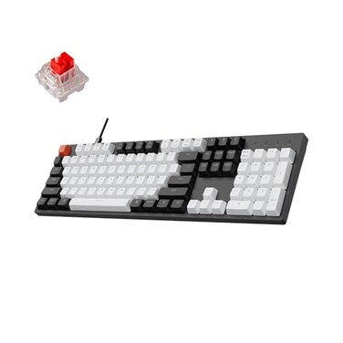 Keychron C2 Full Size 104 Keys Wired Mechanical Gaming Keyboard for Mac Layout Gateron G Pro Brown SwitchWhite LED BacklightDouble Shot ABS KeycapsUSB C Computer Keyboard for Windows Laptop