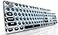 SEUNKWANG EWEADN TK950 Typewriter Keyboard Wireless Mechanical Keyboard 104 Keys Aesthetic Typewriter Keyboards with Blue Backlit AntiGhosting Blue Switch Bluetooth24GHzWired Cute keyboardsBlack