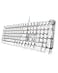 SEUNKWANG EWEADN Wired Typewriter Mechanical Keyboard Quiet White Linear Switches Retro Punk Style with Media Knob Elegant Backlit Metal Panel 104Key Round Keycaps Cute Keyboard for Windows PC Pure Wh