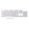 Petforu POM Jelly Keycaps Doubleshot Translucent OEM Profile for 6187104108 Keys PC Gaming Mechanical Keyboards White