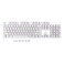 Petforu POM Jelly Keycaps Doubleshot Translucent OEM Profile for 6187104108 Keys PC Gaming Mechanical Keyboards White