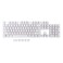 Petforu POM Jelly Keycaps Doubleshot Translucent OEM Profile for 6187104108 Keys PC Gaming Mechanical Keyboards White