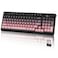 LexonElec M96 Wireless Keyboard Low Profile Quiet Typing Membrane Gaming Keyboard with Smart Display Knob RGB Backlit USB C Rechargeable 94 Keys PBT Keycap for Windows PC Mac LinuxBlackBerry