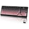 LexonElec M96 Wireless Keyboard Low Profile Quiet Typing Membrane Gaming Keyboard with Smart Display Knob RGB Backlit USB C Rechargeable 94 Keys PBT Keycap for Windows PC Mac LinuxBlackBerry