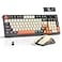 FREEWOLF T96 Smart Display Wireless Gaming Keyboard and Mouse Comb 94Key LED Lighting Rechargeable Silent Membrane Keyboard with Knobs 2000mAh Battery 6Button 4KDPI Mouse for WinMacGlimmer