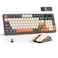 FREEWOLF T96 Smart Display Wireless Gaming Keyboard and Mouse Comb 94Key LED Lighting Rechargeable Silent Membrane Keyboard with Knobs 2000mAh Battery 6Button 4KDPI Mouse for WinMacGlimmer