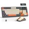 FREEWOLF T96 Smart Display Wireless Gaming Keyboard and Mouse Comb 94Key LED Lighting Rechargeable Silent Membrane Keyboard with Knobs 2000mAh Battery 6Button 4KDPI Mouse for WinMacGlimmer