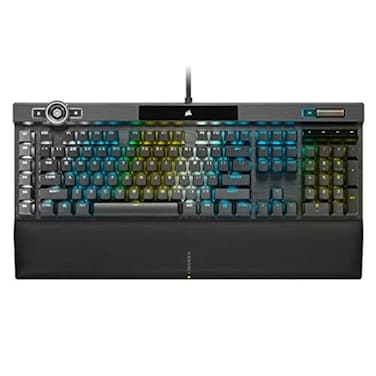 Corsair K100 RGB Mechanical Gaming Keyboard Cherry MX Speed RGB Silver Keyswitches PBT DoubleShot Keycaps Elgato Stream Deck and iCUE Compatible QWERTY NA Layout Black