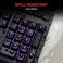 HyperX Alloy Core RGB Membrane Gaming Keyboard Comfortable Quiet Silent Keys with RGB LED Lighting Effects Spill Resistant Dedicated Media Keys Compatible with Windows 108187 Black