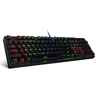 Redragon K582 RGB Mechanical Gaming Keyboard 100 104 Keys Standard Layout Gaming Keyboard with DoubleShot ABS Keycaps Dynamic 168M RGB Backlit Linear Red Switch Redefine Software Supported
