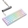 RK ROYAL KLUDGE RK61 60 Mechanical Keyboard with Coiled Cable 24GhzBluetoothWired Wireless Bluetooth Mini Keyboard 61 Keys RGB Hot Swappable Red Switch Gaming Keyboard with Software White