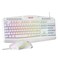 Redragon Updated Programmable Gaming Keyboard and Mouse RGB Backlit Keyboard Mouse with Software Independent Macro Record Keys Value Combo Set White S1013 PRO