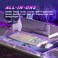 Redragon Updated Programmable Gaming Keyboard and Mouse RGB Backlit Keyboard Mouse with Software Independent Macro Record Keys Value Combo Set White S1013 PRO